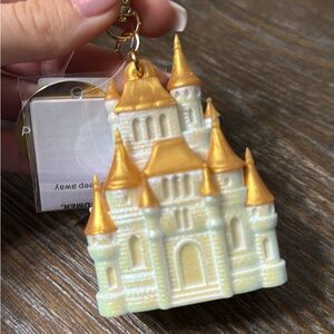 SOLD Bath & Body Works Gold and Cream Castle Keychain (light up)